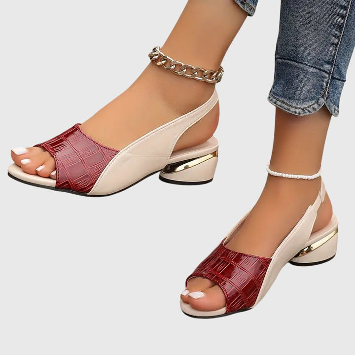 Whitney™ | Elegant Leather Sandals Clara Monroe