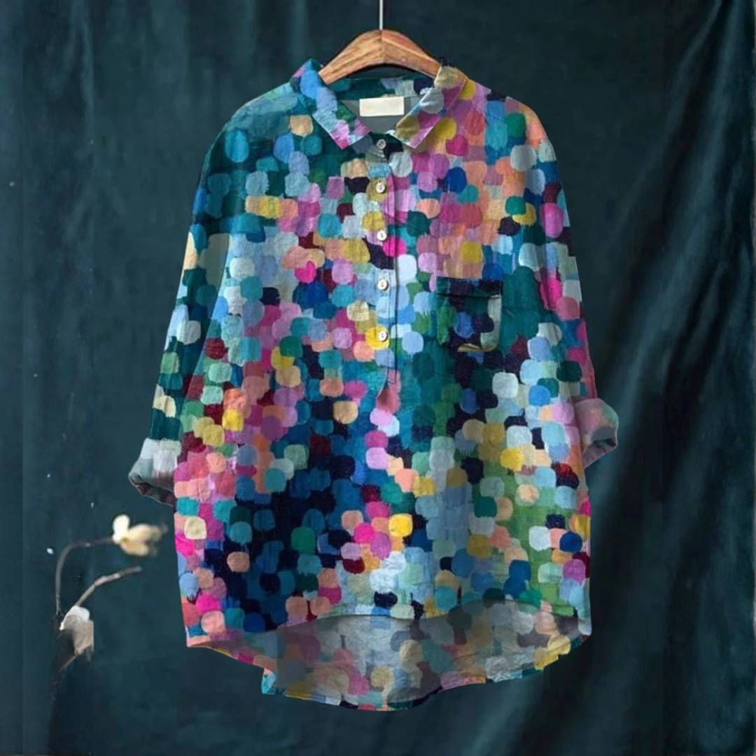 Amara | Colourful Dot Print Shirt