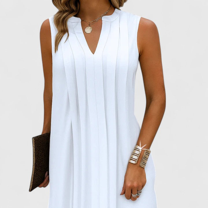 Clarhild™ | Elegant Flattering Dress with V-Neck Clara Monroe