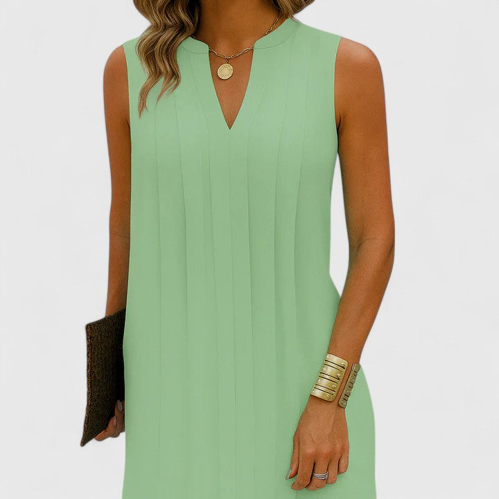 Clarhild™ | Elegant Flattering Dress with V-Neck Clara Monroe