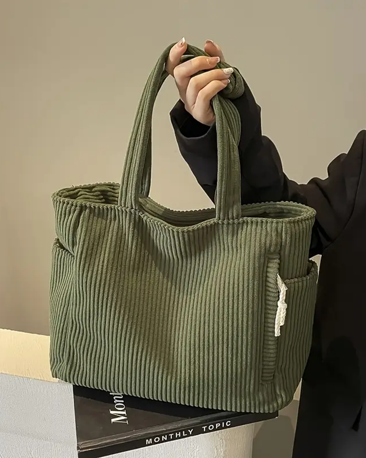 Olivia | Ribbed Pattern Bag with String Detail