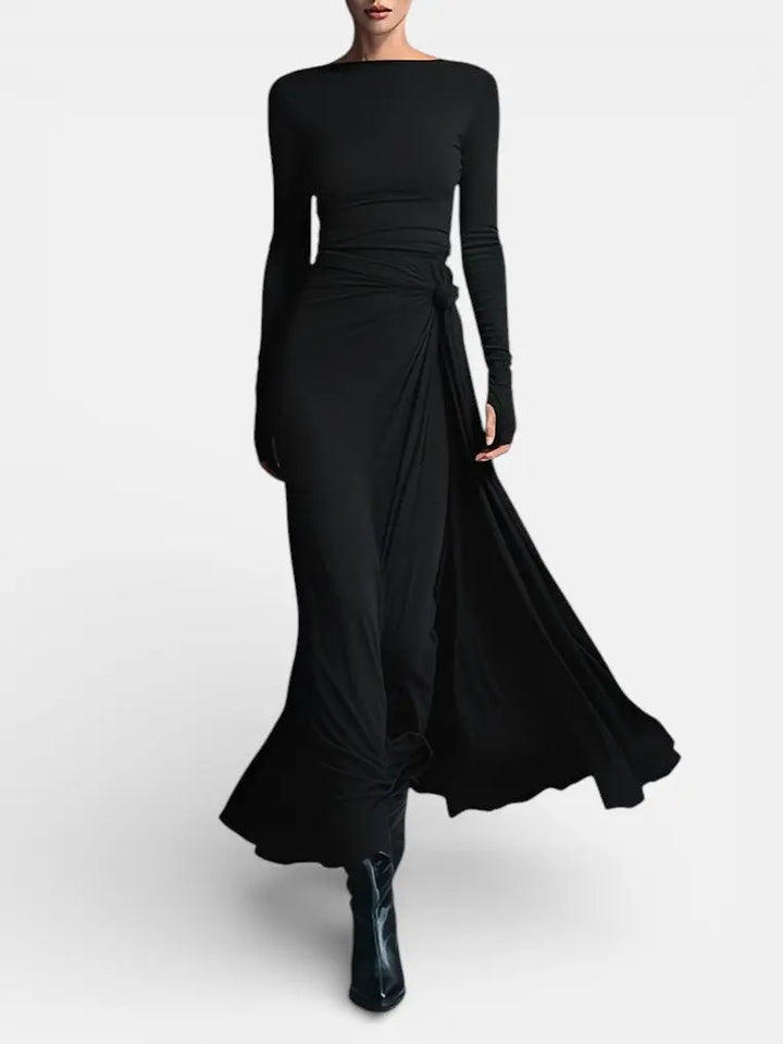 Naiara ❘ Maxi dress with side knot Clara Monroe