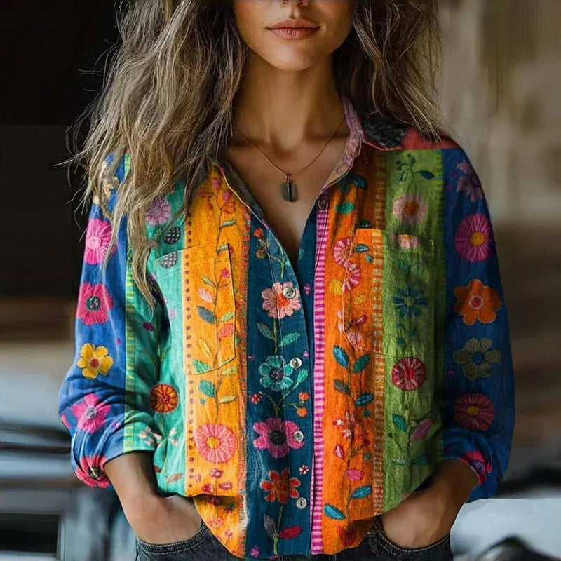 Rebecca™ | Bohemian Pattern Vintage Blouse Local Neighbours Sedona