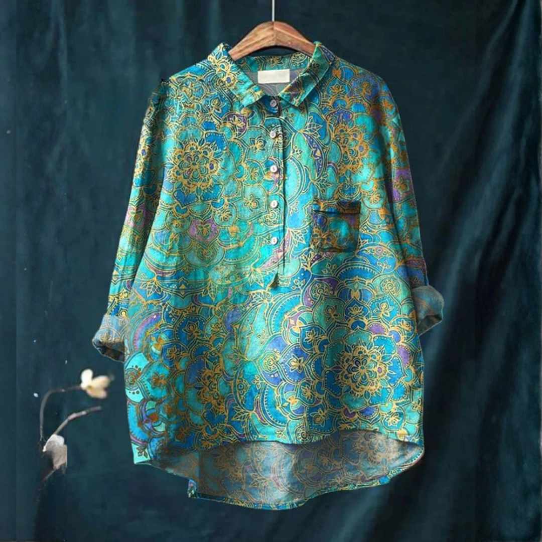 Amelia | Mandala Print Shirt