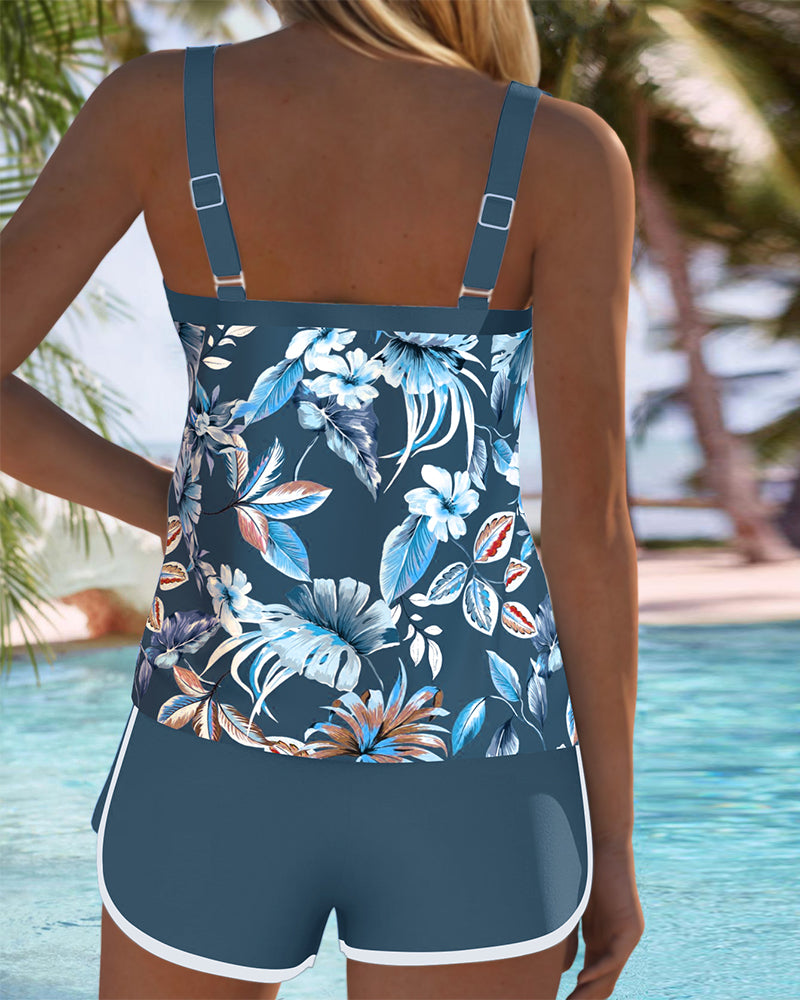 Imke™ | U-Neck Sleeveless Printed Tankini Local Neighbours Sedona