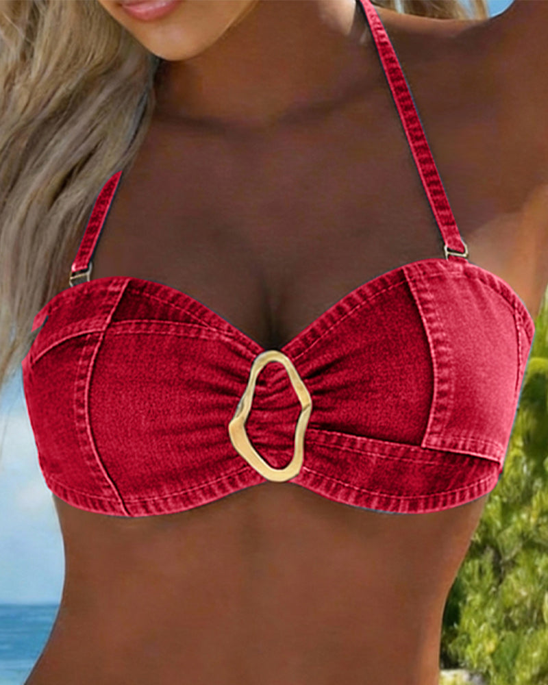 Patricia™ | Metal Buckle Suspender Bikini Two-Piece Local Neighbours Sedona