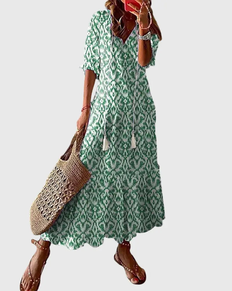 Amalia™ | Boho Vintage Summer Dress Clara Monroe