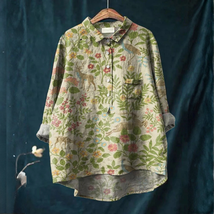 Olivia | Floral Forest Shirt