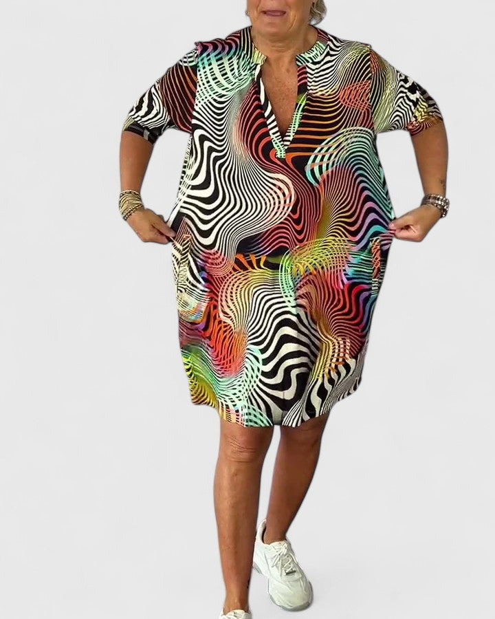 Helinae™ | Sophisticated V-neck Dress Clara Monroe