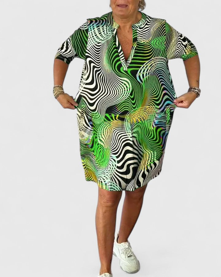 Helinae™ | Sophisticated V-neck Dress Clara Monroe