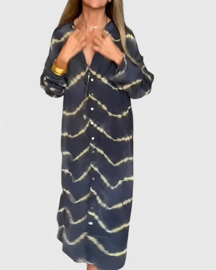 Amelie™ | Elegant Boho Striped Maxi Dress Clara Monroe