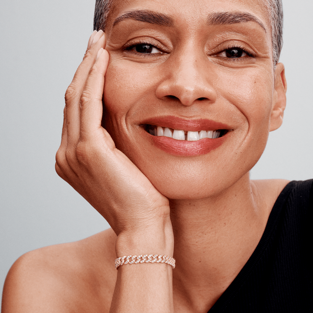 Shannelise | Cuban Pink Bracelet 18k Gold