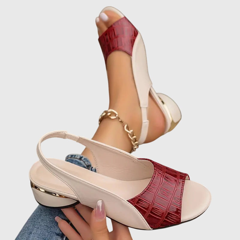 Whitney™ | Elegant Leather Sandals Clara Monroe