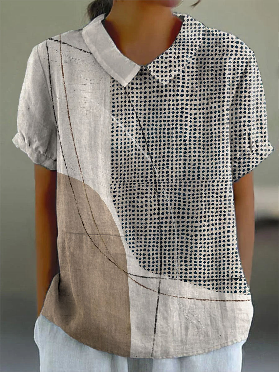 Lana | Shirt with Abstract Dots and Lines Local Neighbours Sedona