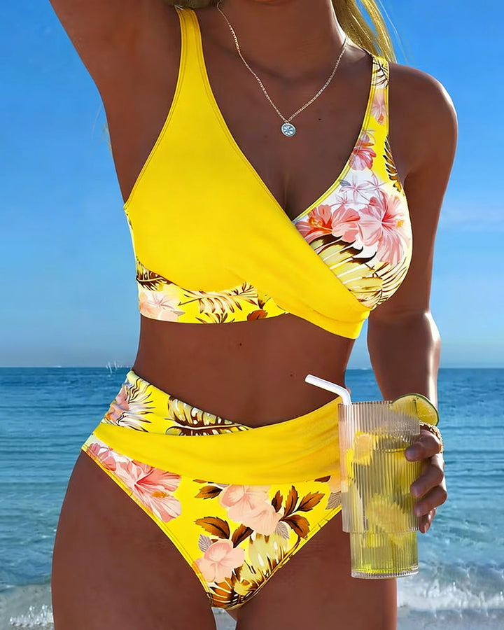 Jolina™ | Floral Contrast Split Bikini Local Neighbours Sedona