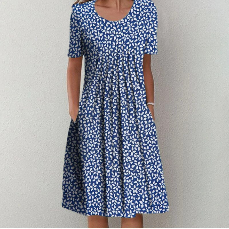 Andrea | Stylish and Casual Floral Dress with Pockets