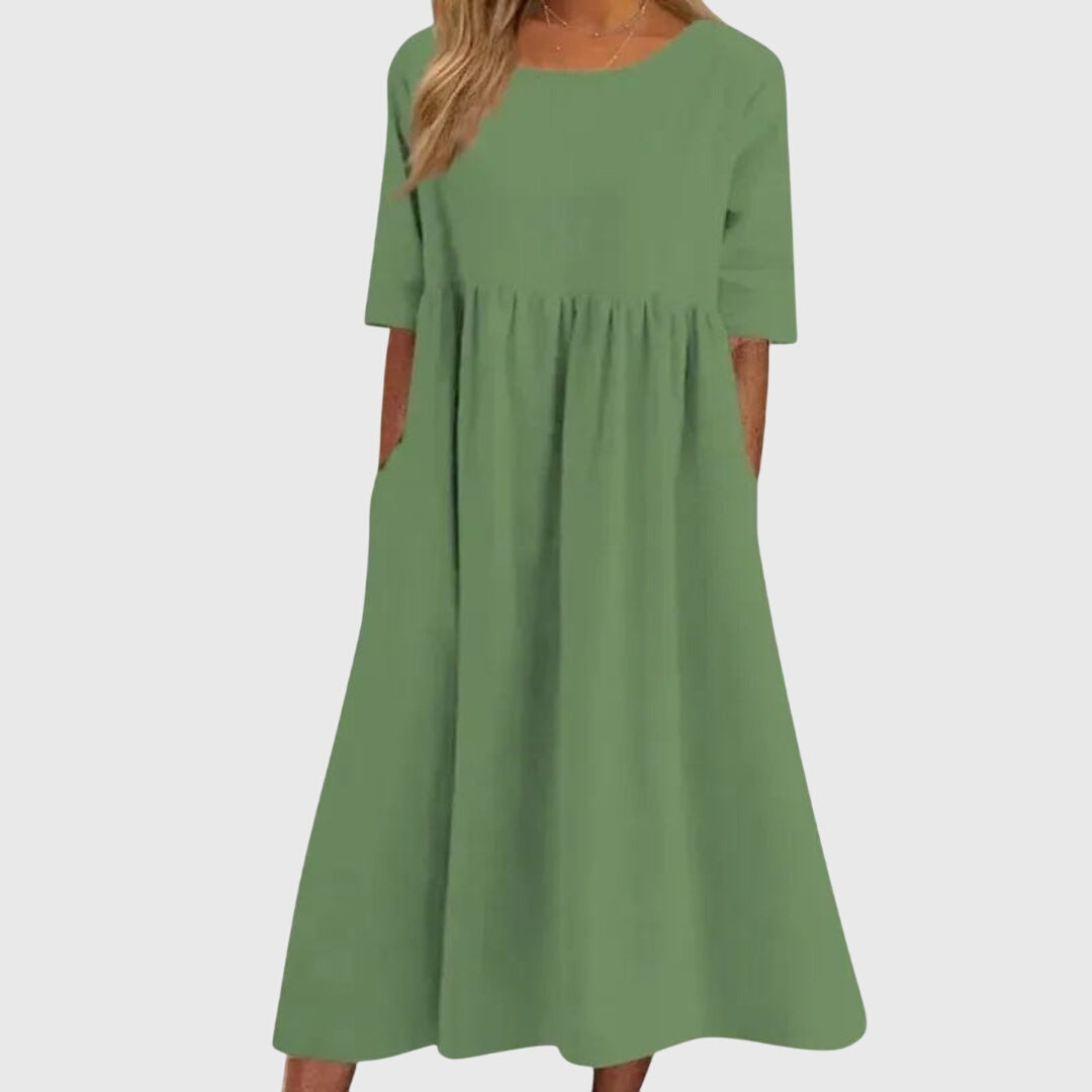 Haisley™ | Elegant Short-Sleeved Dress Clara Monroe