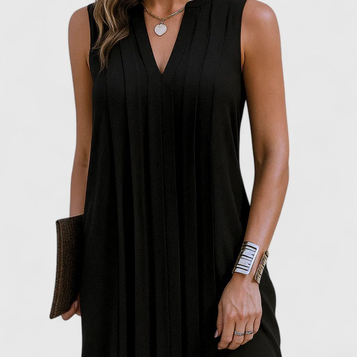 Clarhild™ | Elegant Flattering Dress with V-Neck Clara Monroe
