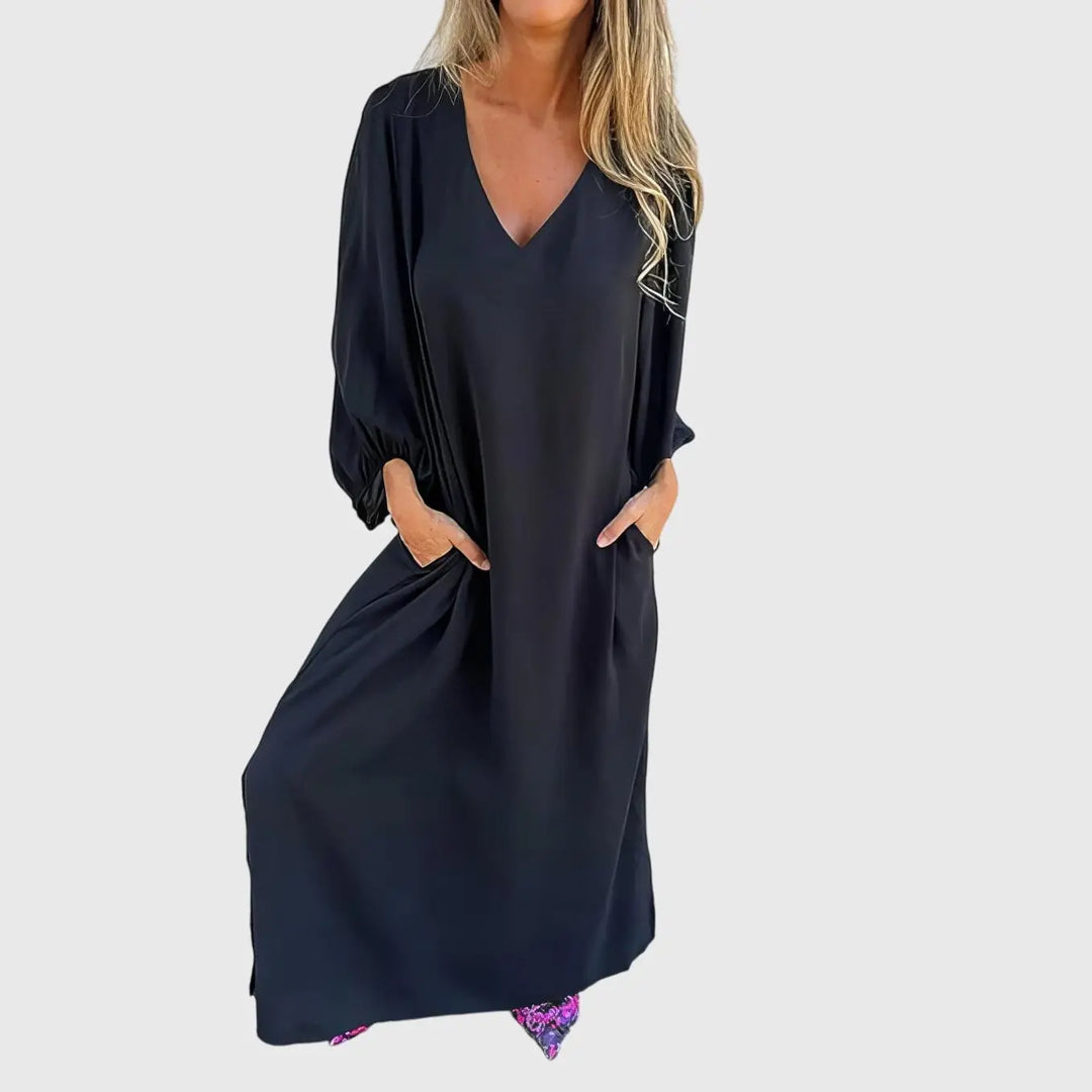 Carol™ - Long Boho Dress with Pockets Clara Monroe