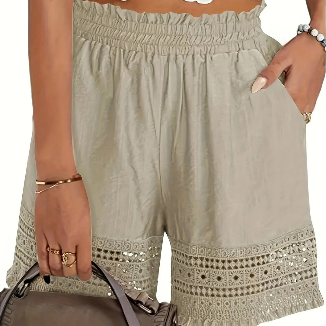 Clara | Relaxed Lace Trim Summer Shorts