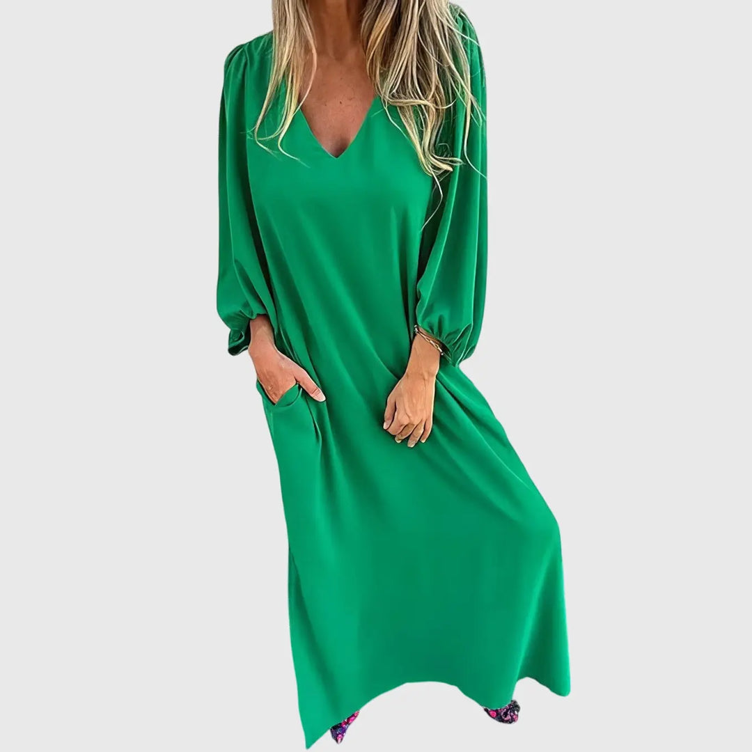 Carol™ - Long Boho Dress with Pockets Clara Monroe