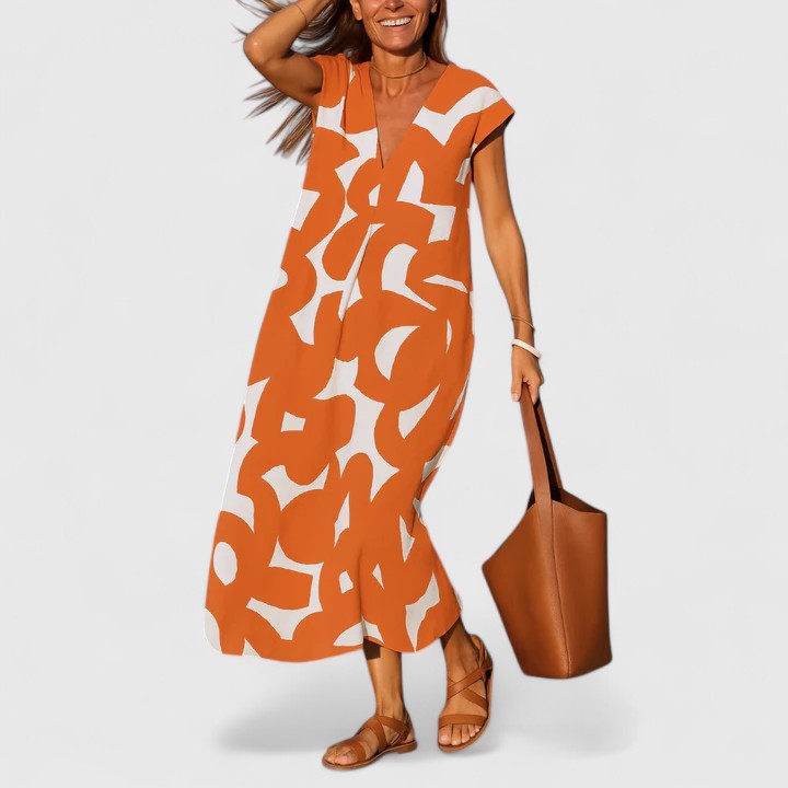 Koralia | Sophisticated V-Neck Dress Clara Monroe