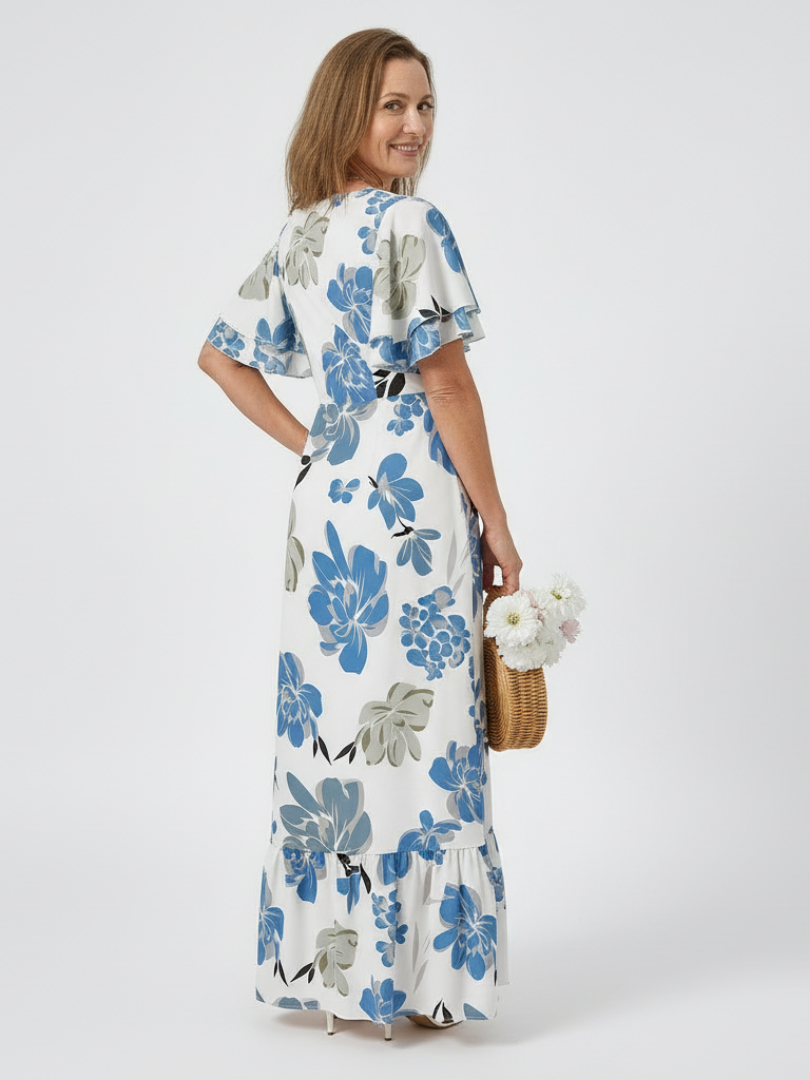 Elowen | Round Neck Short Sleeve Tiered Maxi Dress Local Neighbours Sedona