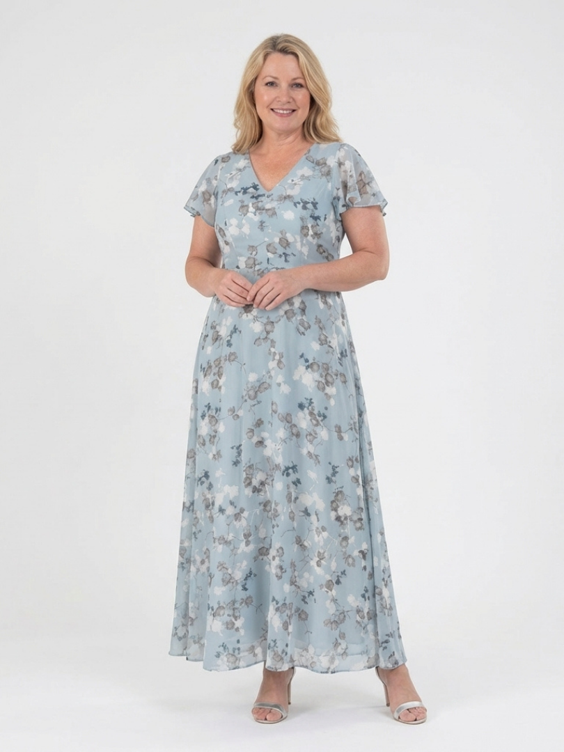 Ismeria | Floral Chiffon Maxi Dress Local Neighbours Sedona