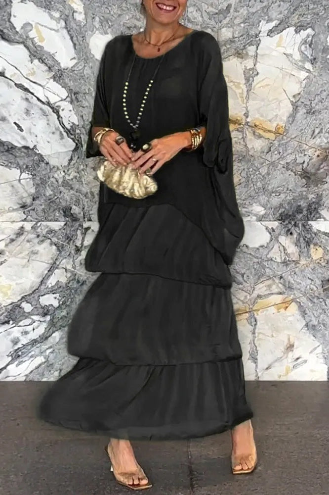 Nora Layered Dress - Black Local Neighbours Sedona