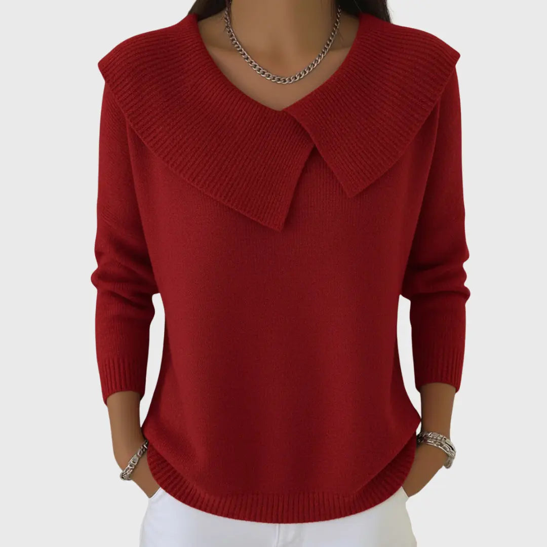 Lucia | Warm Sweater with Soft Collar Clara Monroe
