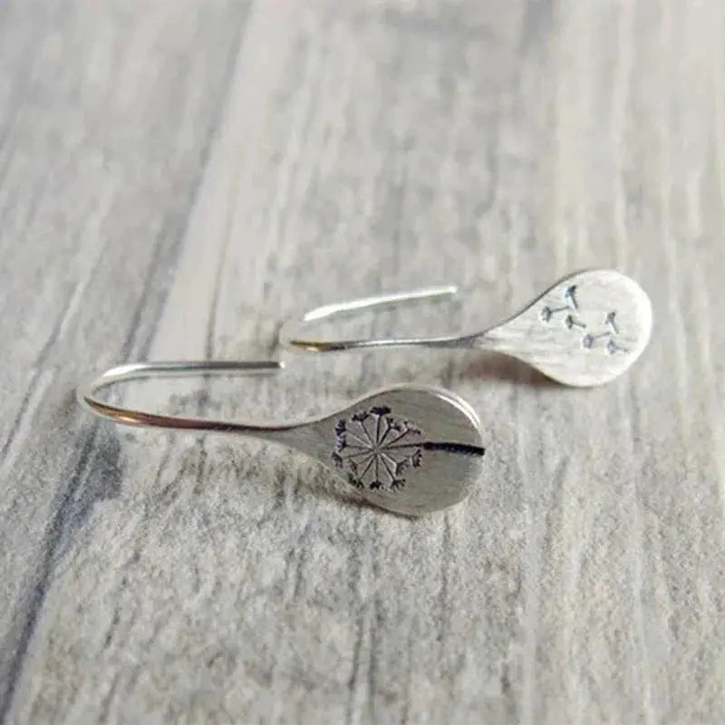 925 Sterling Silver Dandelion Earrings