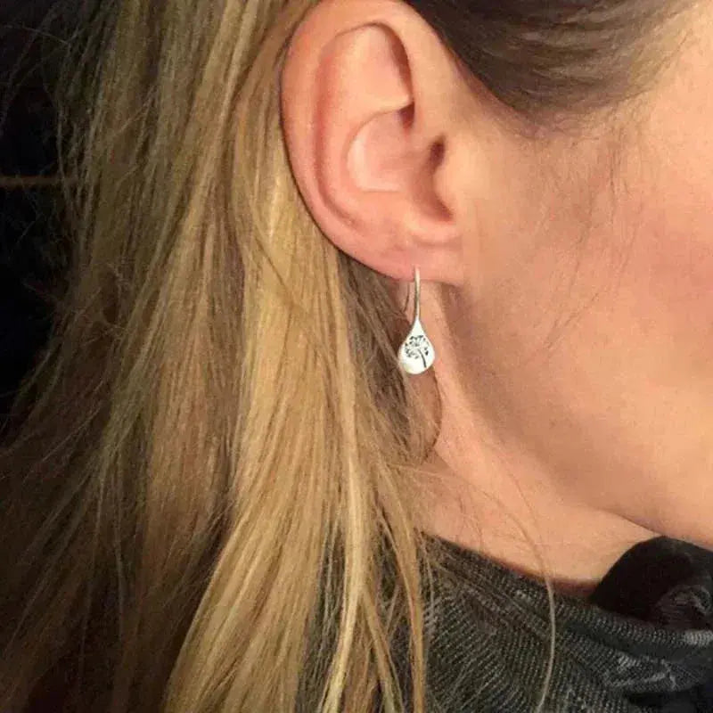 925 Sterling Silver Dandelion Earrings