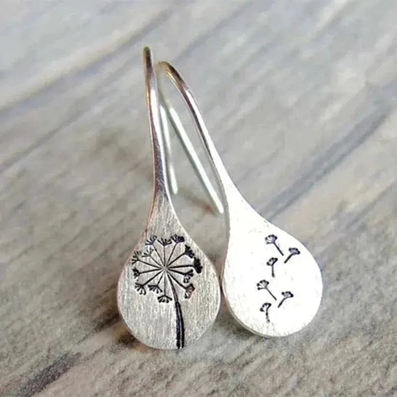 925 Sterling Silver Dandelion Earrings