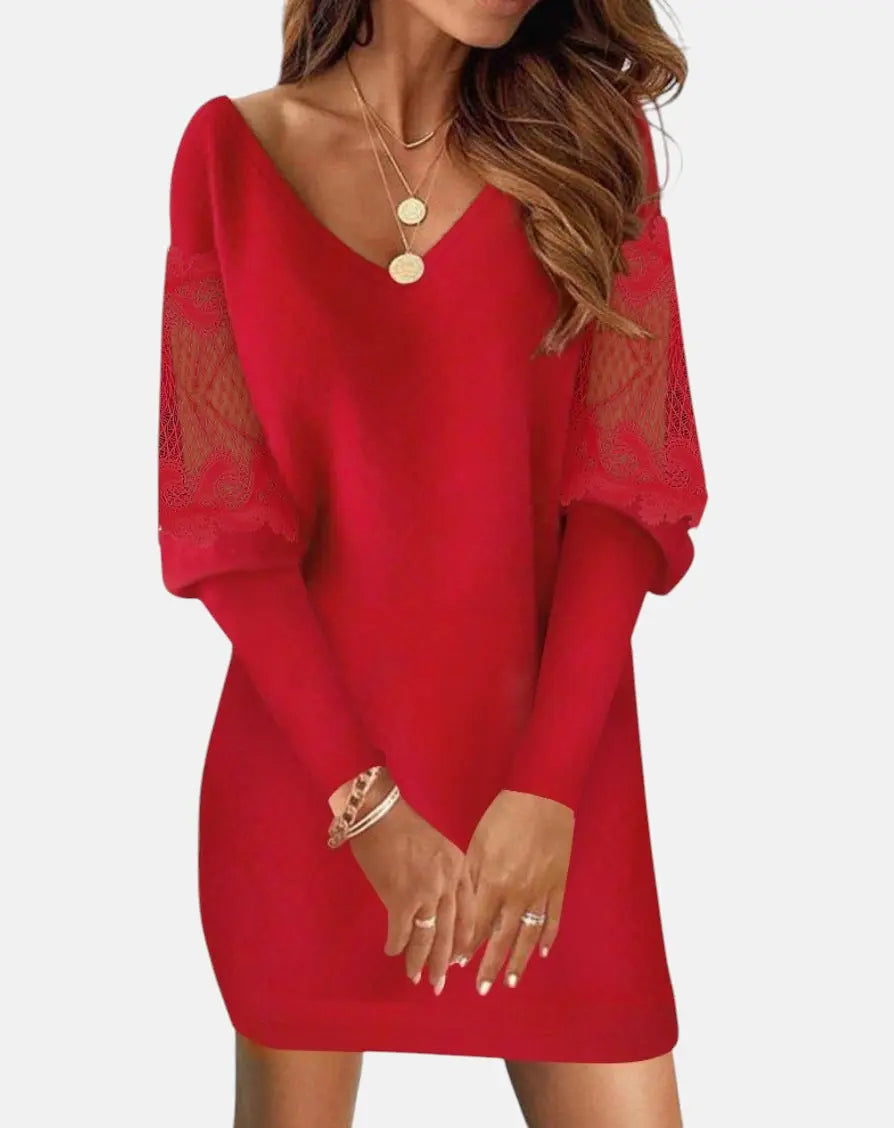 Noémie | Elegant Women's Lace Dress with V-Neck Clara Monroe