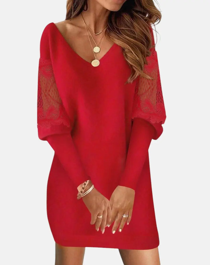 Noémie | Elegant Women's Lace Dress with V-Neck Clara Monroe