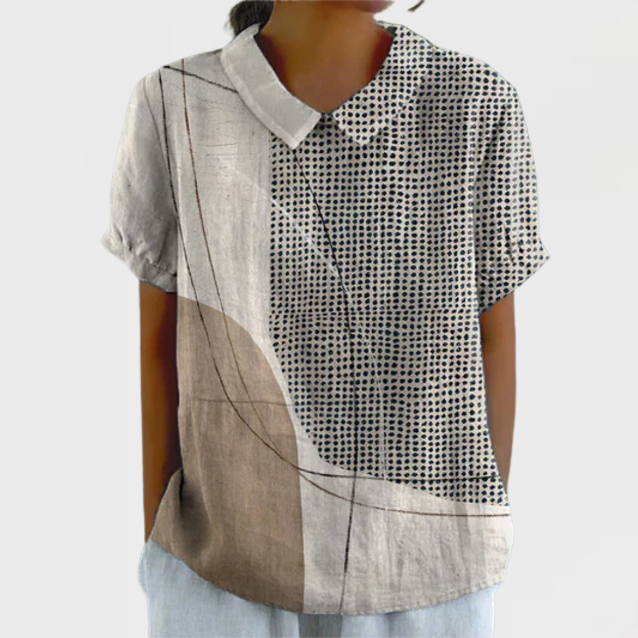 Celeste | Shirt with Abstract Dots and Lines