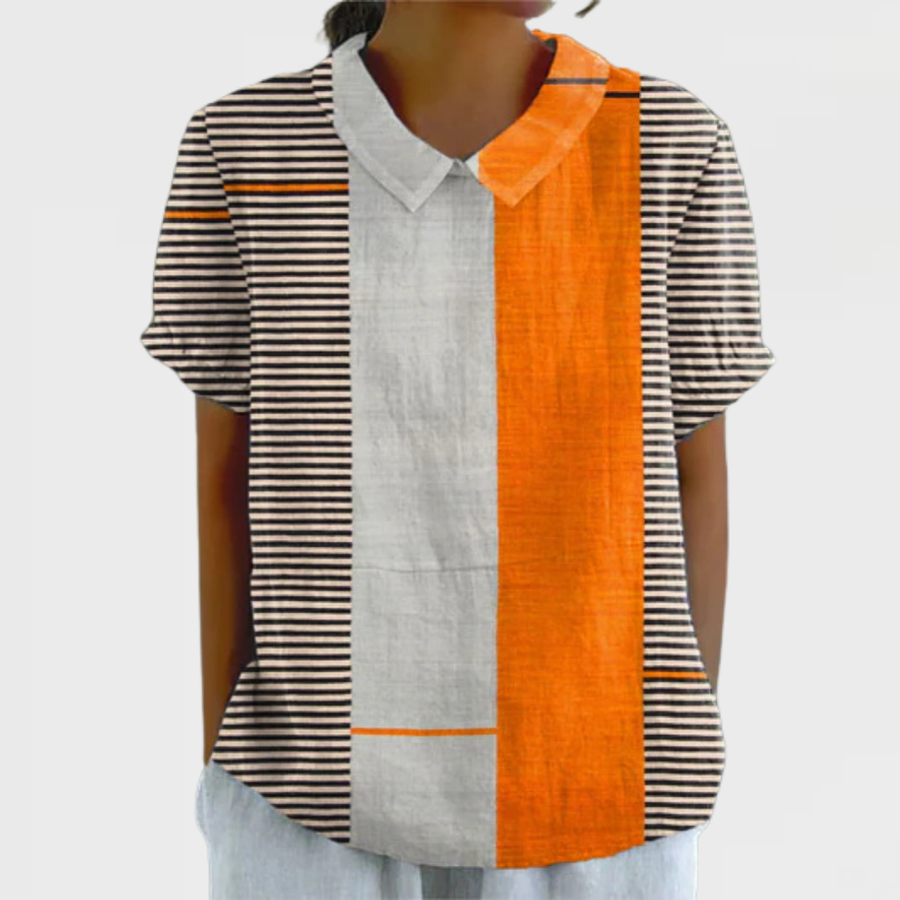 Collins | Color Block Striped Shirt