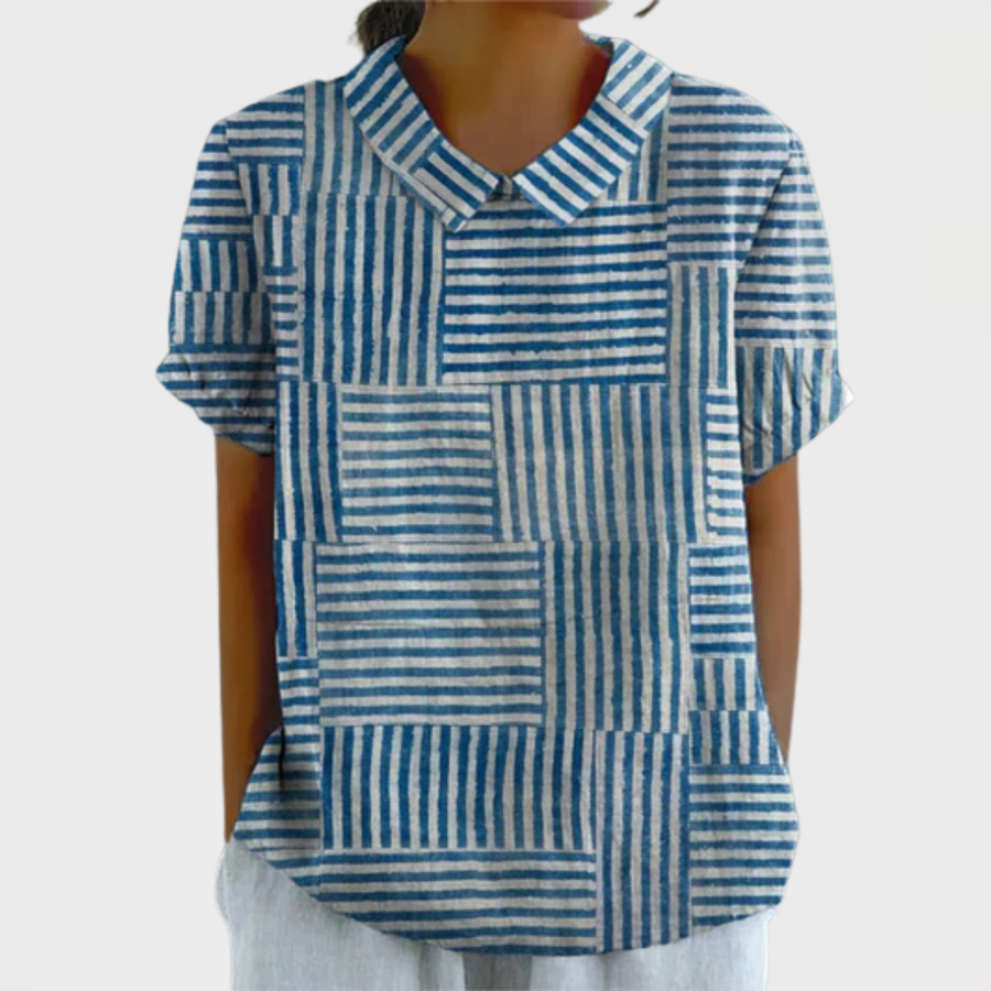 Fallon | Striped Patchwork Shirt