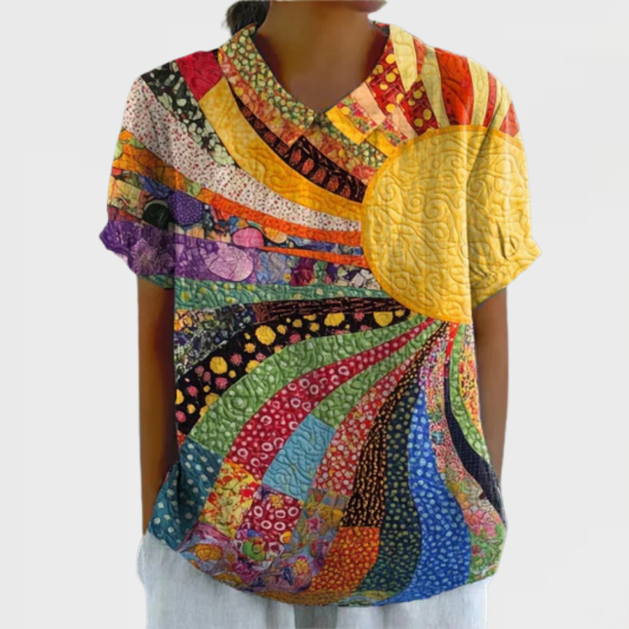June | Sunburst Patchwork Shirt
