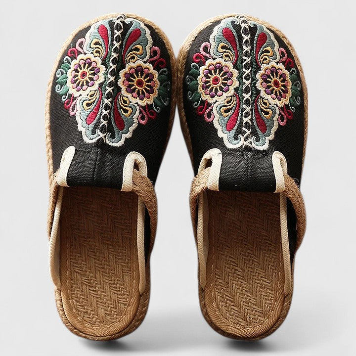 Marousse | Comfortable Handmade Floral Mules Clara Monroe