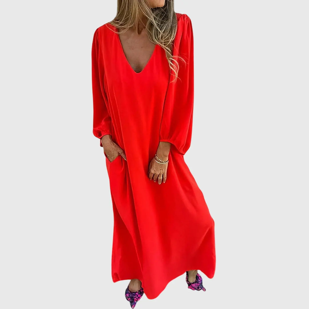 Carol™ - Long Boho Dress with Pockets Clara Monroe