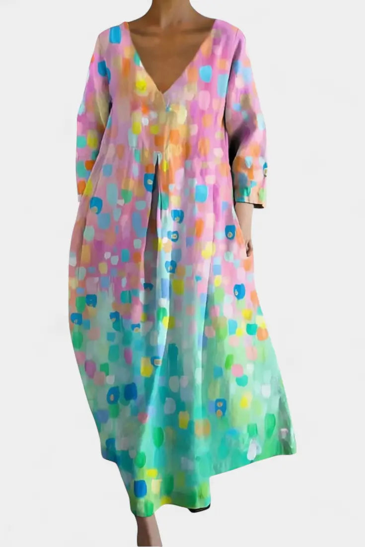 Isalinde | Comfortable V-neck Dress Clara Monroe