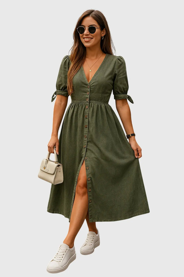 Jacqueline™ | Elegant Denim Dress Clara Monroe