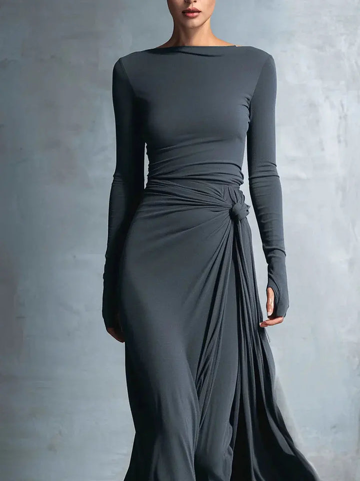 Naiara ❘ Maxi dress with side knot Clara Monroe