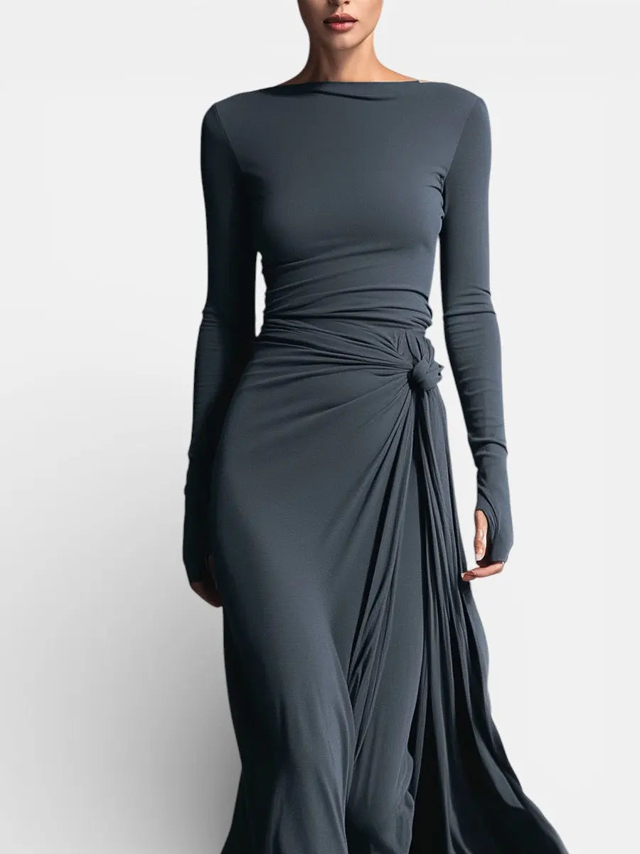 Naiara ❘ Maxi dress with side knot Clara Monroe