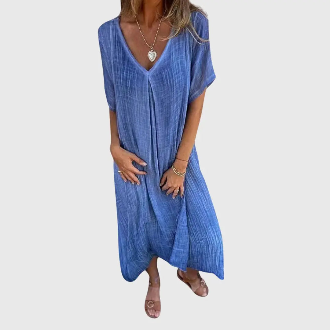 Fiona™ – Elegant Lightweight V-Neck Dress Clara Monroe