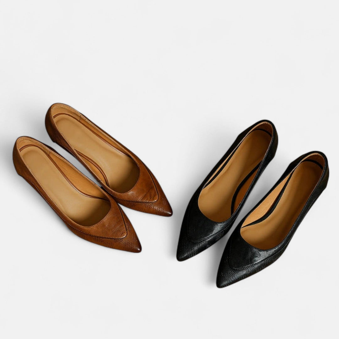 Amara Leather Heels Clara Monroe