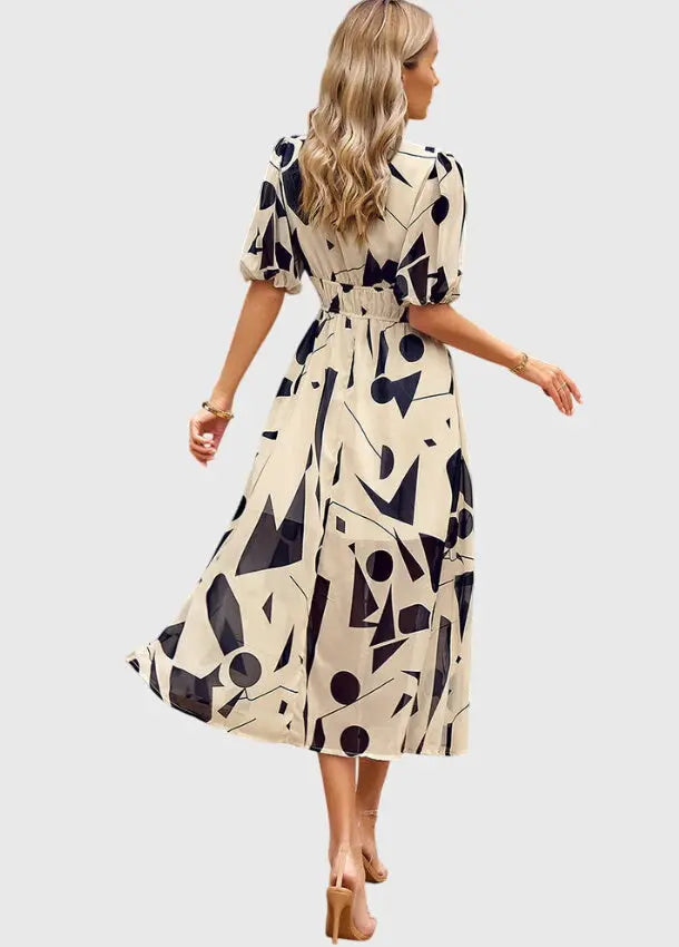 Merlin™ | Flattering Floral Midi Dress Clara Monroe