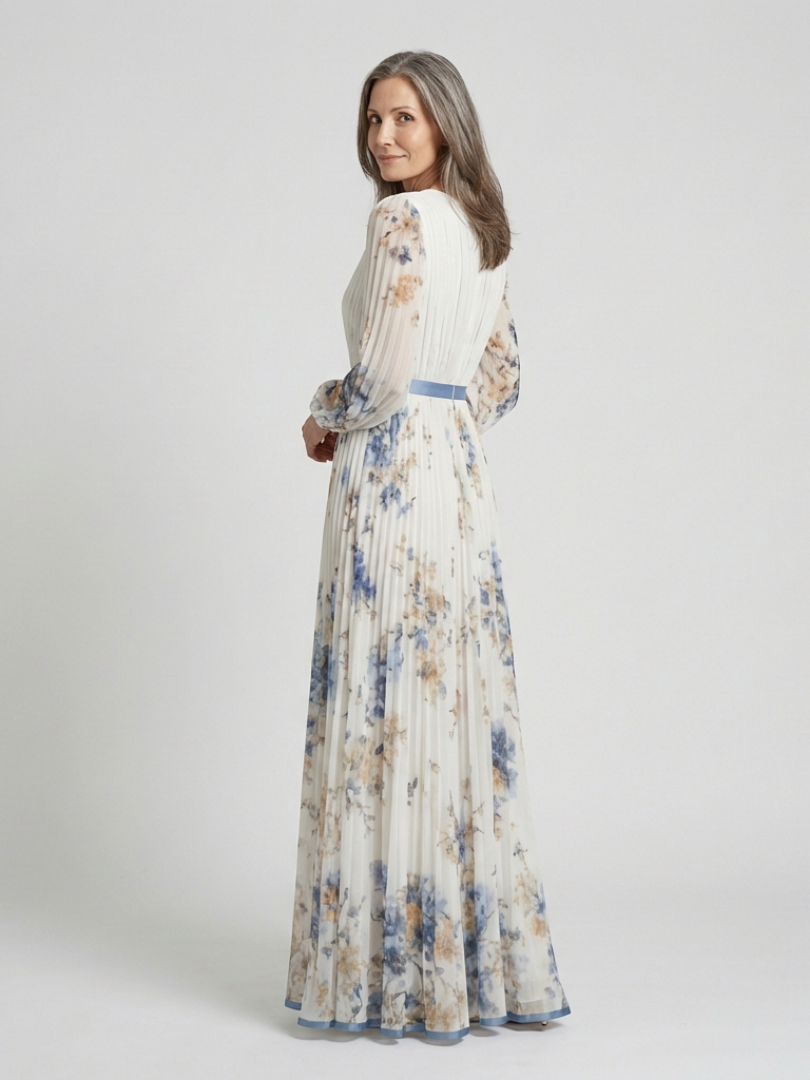 Lavinia | Long Sleeve V Neck Floral Maxi Dress Local Neighbours Sedona