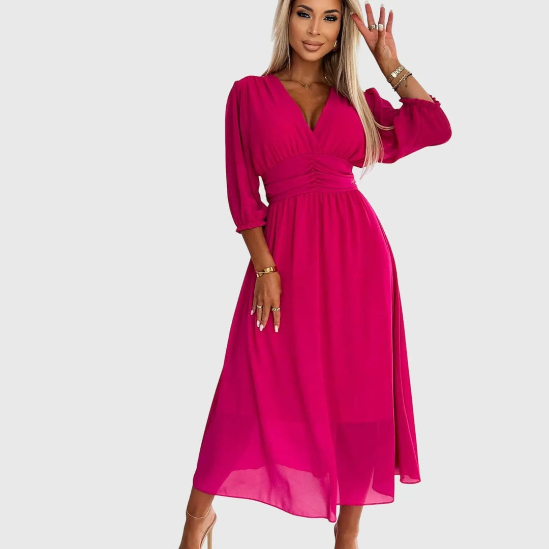 Chloe™ | Lightweight Silky Chiffon Dress Clara Monroe